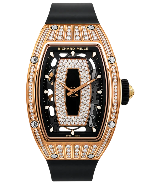 Реплика часов Richard Mille RM07-01 Medium Set Diamonds (Black Lips) — фото товара LuxuryWatch