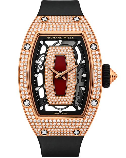 Реплика часов Richard Mille RM07-01 Full Set Diamonds (Red Lips) — фото товара LuxuryWatch