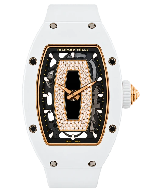 Реплика часов Richard Mille RM07-01 White Ceramic (Black Lips) — фото товара LuxuryWatch