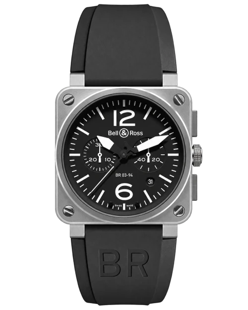 Реплика часов Bell & Ross Instruments Chronograph BR0394-BL-ST — фото товара LuxuryWatch