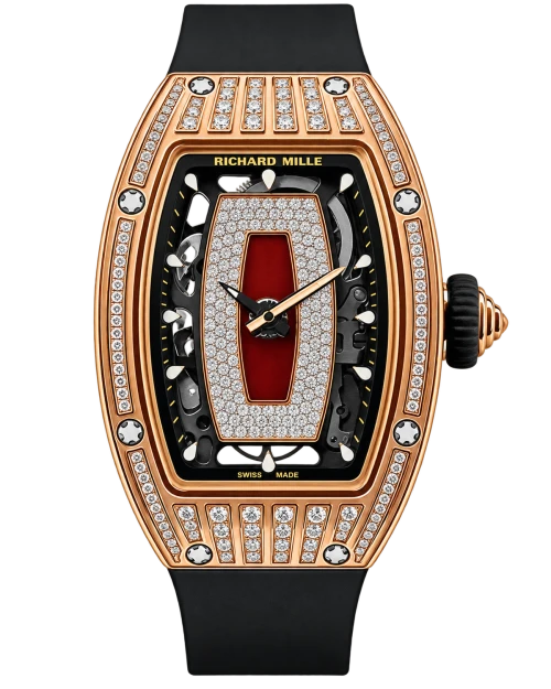 Реплика часов Richard Mille RM07-01 Medium Set Diamonds (Red Lips) — фото товара LuxuryWatch