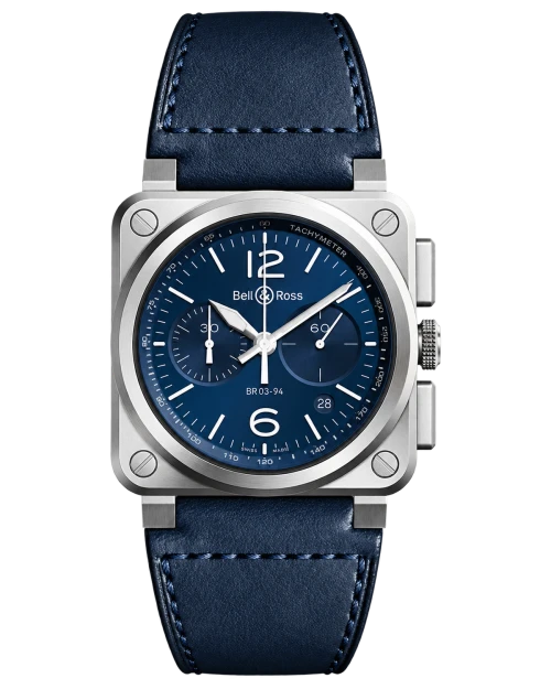 Реплика часов Bell & Ross Instruments Chronograph BR0394-BLU-ST — фото товара LuxuryWatch