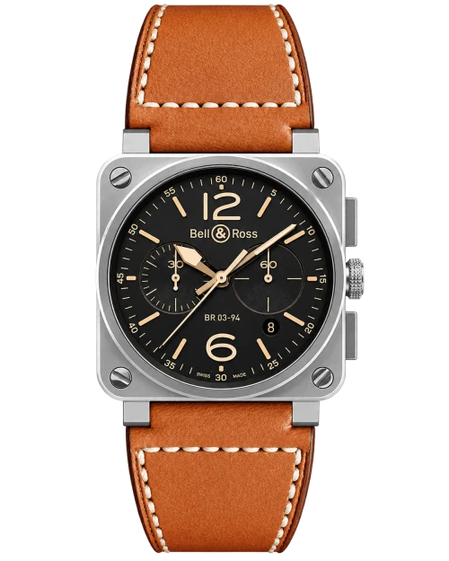 Реплика часов Bell & Ross Instruments Chronograph BR0394-ST-G-HE — фото товара LuxuryWatch
