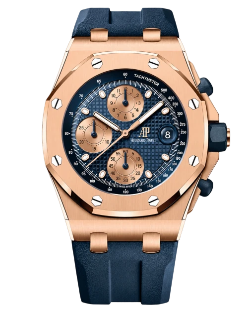 Реплика часов Audemars Piguet Royal Oak Offshore Chronograph 26238OR.OO.2000OR.01, синий ремешок — фото товара LuxuryWatch