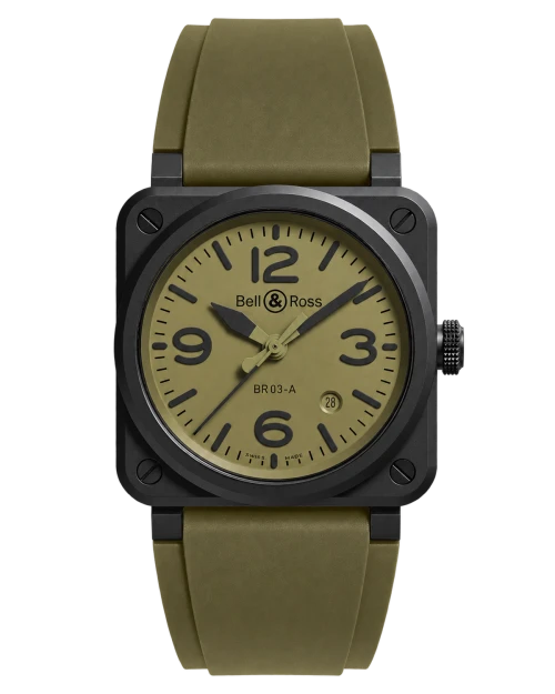Реплика часов Bell & Ross Instruments BR-03 Military Ceramic BR03A-MIL-CE/SRB — фото товара LuxuryWatch