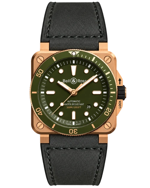 Реплика часов Bell & Ross Instruments Diver BR0392-D-G-BR — фото товара LuxuryWatch