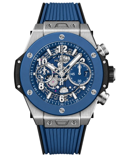 Реплика часов Hublot Big Bang Unico Blue Ceramic 441.NL.5171.RX — фото товара LuxuryWatch