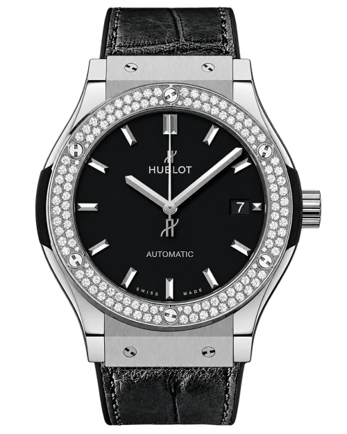 Реплика часов Hublot Classic Fusion Diamonds 511.NX.1171.LR.1104 — фото товара LuxuryWatch