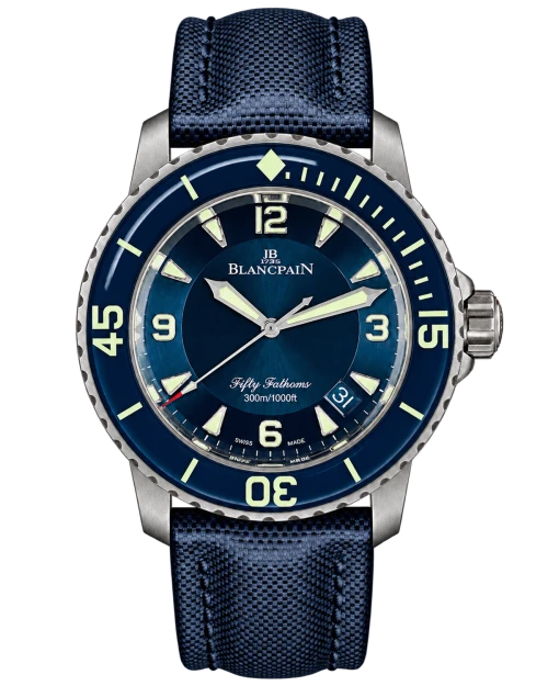 Реплика часов Blancpain Fifty Fathoms 5015-12B40-O52A — фото товара LuxuryWatch