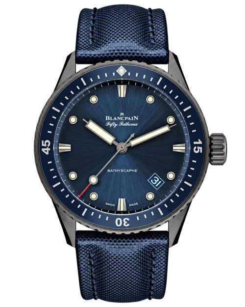 Реплика часов Blancpain Fifty Fathoms Bathyscaphe 5000-0240-O52A — фото товара LuxuryWatch