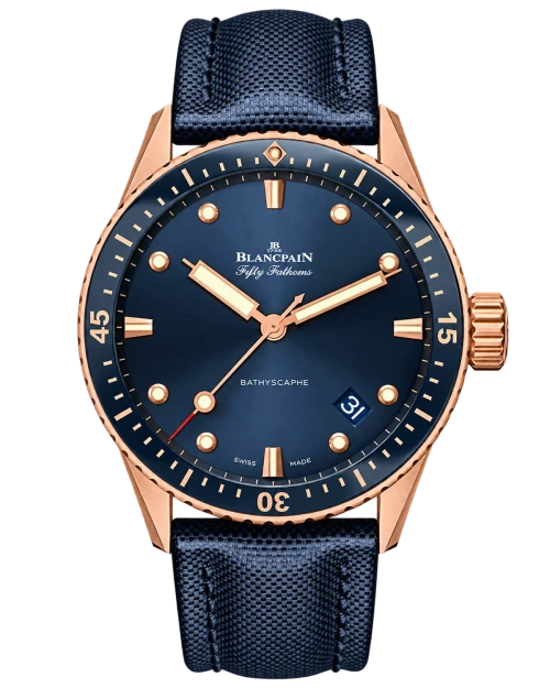 Реплика часов Blancpain Fifty Fathoms Bathyscaphe 5000-36S40-O52A — фото товара LuxuryWatch