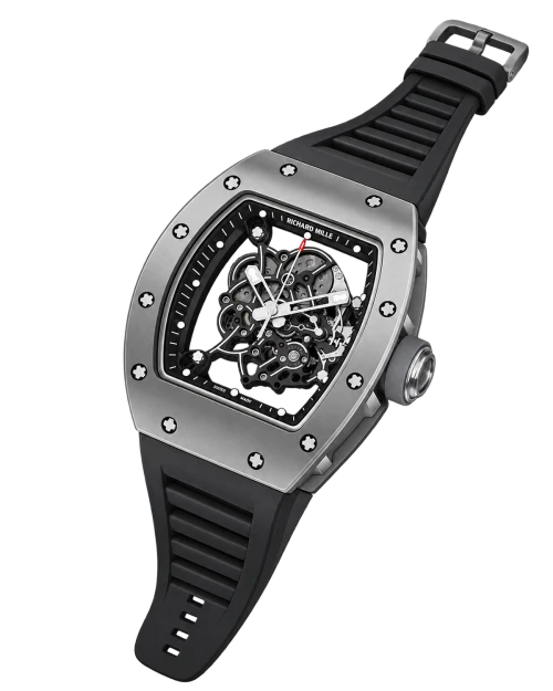 Реплика часов Richard Mille RM 055 Bubba Watson Black Edition, чёрный ремешок — фото товара LuxuryWatch
