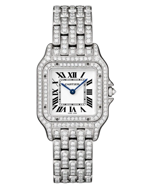 Реплика часов Cartier Panthere Medium Diamond Full Pave W4PN0008 — фото товара LuxuryWatch