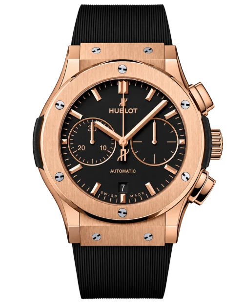 Реплика часов Hublot Classic Fusion Chronograph 521.CO.1781.RX, чёрный ремешок — фото товара LuxuryWatch