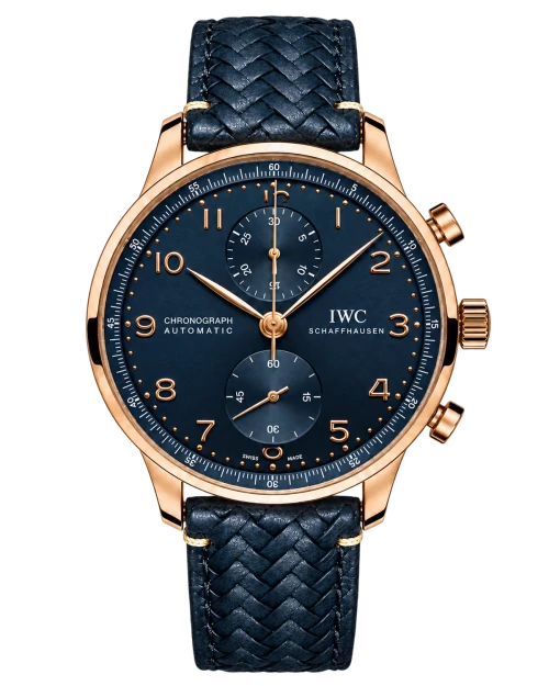 Реплика часов IWC Schaffhausen Portugieser Chronograph Blue Dial IW371614 — фото товара LuxuryWatch