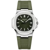 Реплика часов Patek Philippe Nautilus 5711/1A-014, оливковый ремешок — фото товара LuxuryWatch