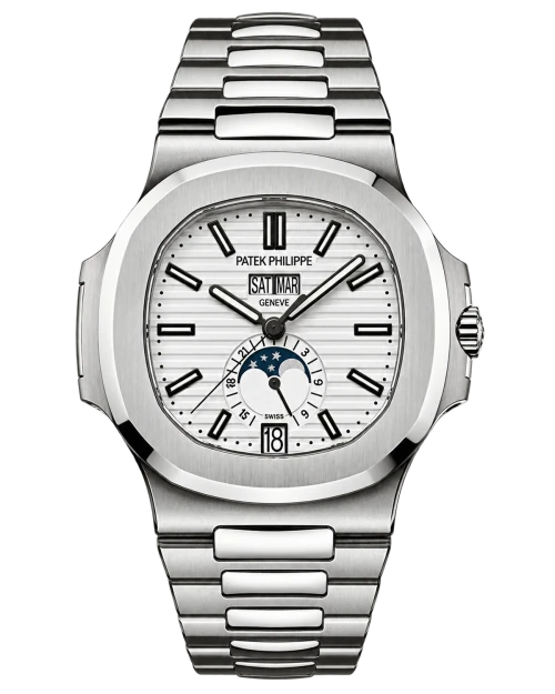 Копия ювелирного изделия Patek Philippe Nautilus Annual Calendar 5726/1A-010, стальной браслет — фото товара LuxuryWatch