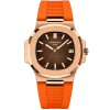 Реплика часов Patek Philippe Nautilus 5711/1R-001, оранжевый ремешок — фото товара LuxuryWatch